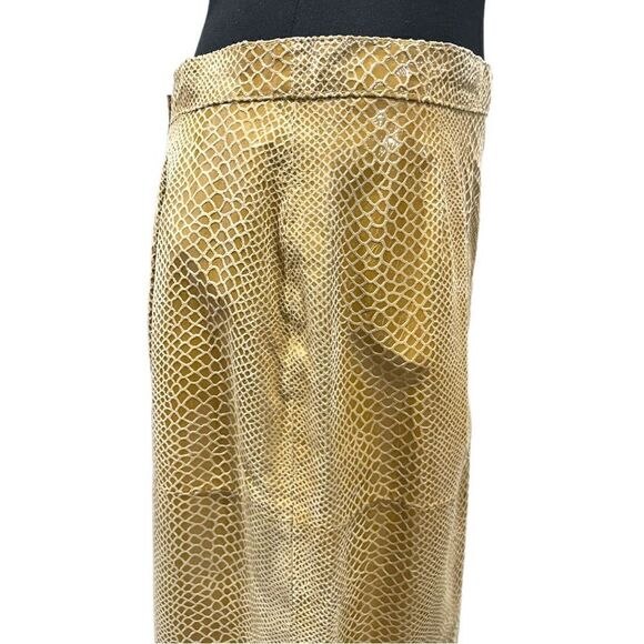 Persona Marina Rinaldi Python Print Leather Skirt Sz 23 (M) - Picture 7 of 16